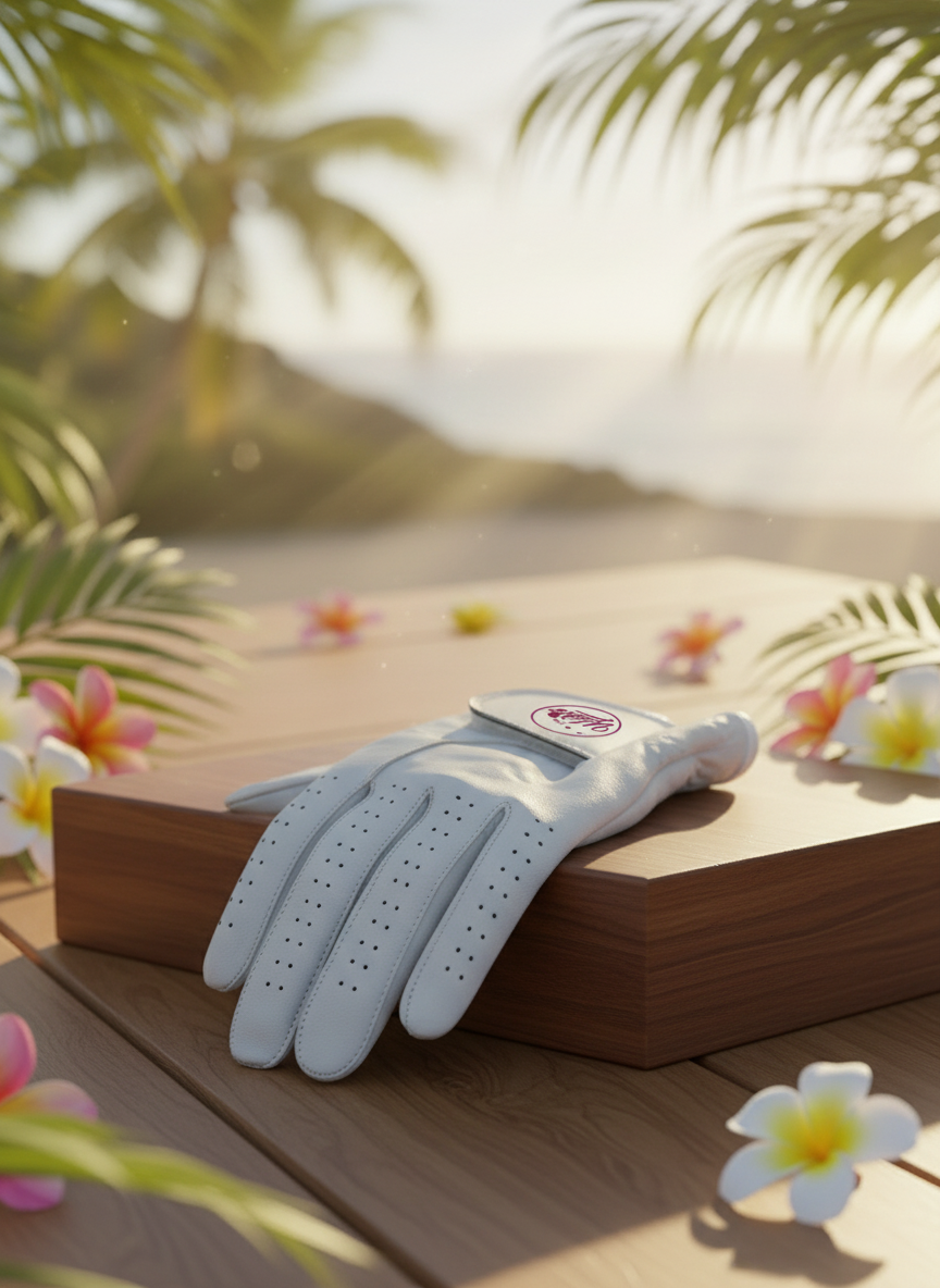 Hōkū Ladies Glove - Tropical Hawaiian Background