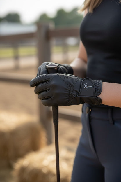 Paniolo Leather Equestrian Riding Gloves