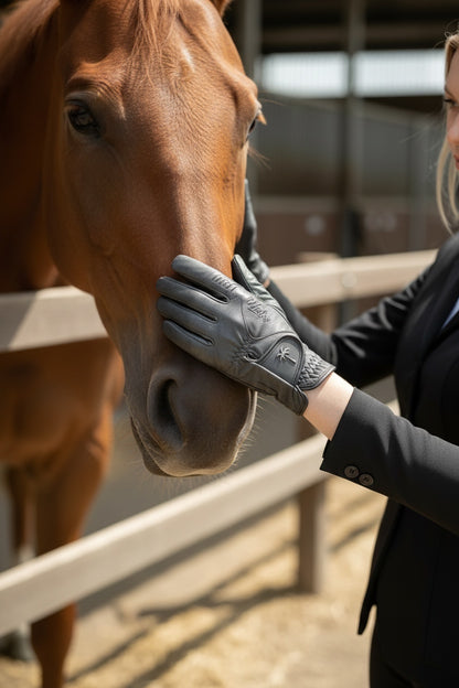 Paniolo Leather Equestrian Riding Gloves