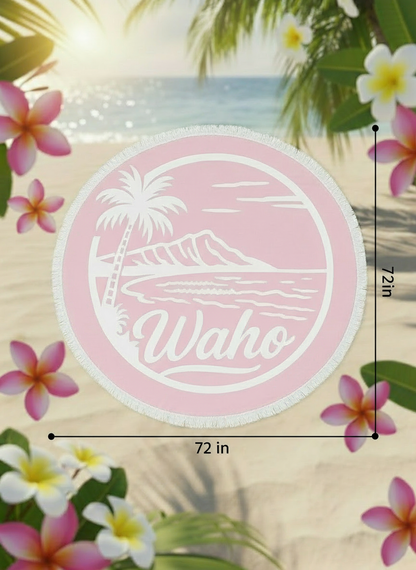 Nalu Circle Beach Towel - Black Dimensions 72 inches